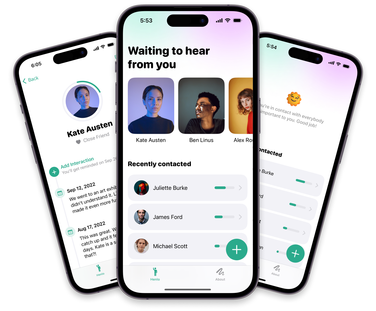 a bunch of iphones showing henlo screenshots